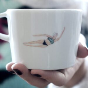 kubek porcelanowy 200ml SWIMMERS pływaczki