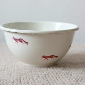 emaliowana miska talerz FOXES 14cm