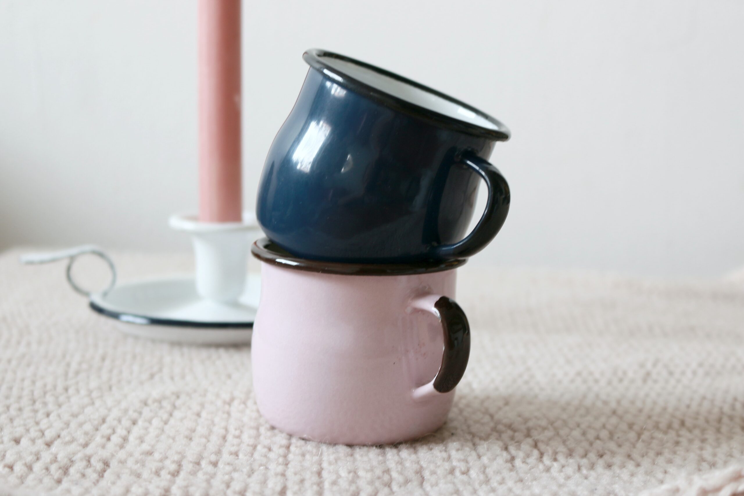 ZESTAW dwóch kubeczków emaliowanych FOREST