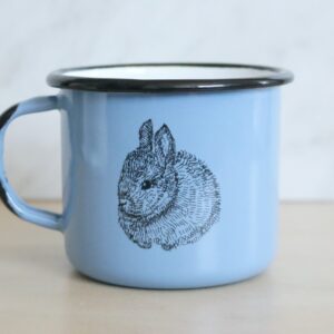 kubek emaliowany RABBIT niebieski