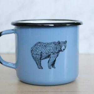 Kubek emaliowany BEAR niebieski