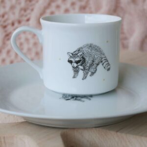 zestaw talerzyk + kubek dla dziecka RACCOON