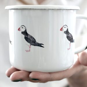 kubek emaliowany PUFFIN WHITE DIXIE LION garnek