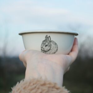 Emaliowana miska Rabbit