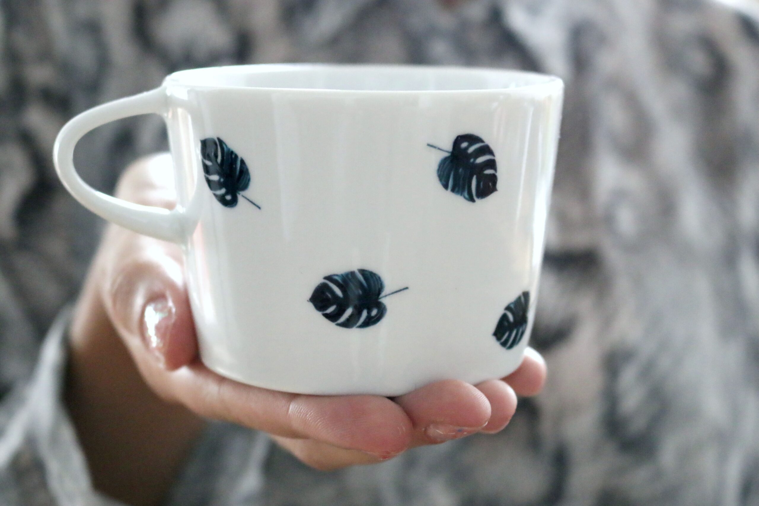 kubek porcelanowy 200ml w monstery monstera