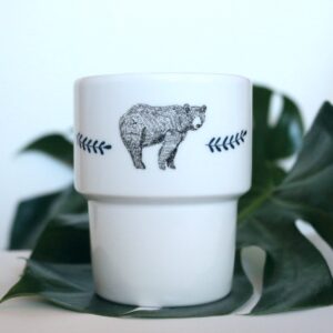 kubek barowy BEAR 300ml bez ucha