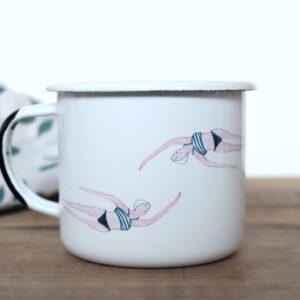 kubek emaliowany SWIMMERS 2 8cm