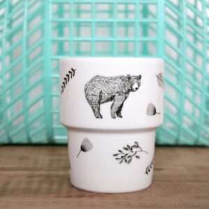 kubek barowy prl BEAR FLOWER