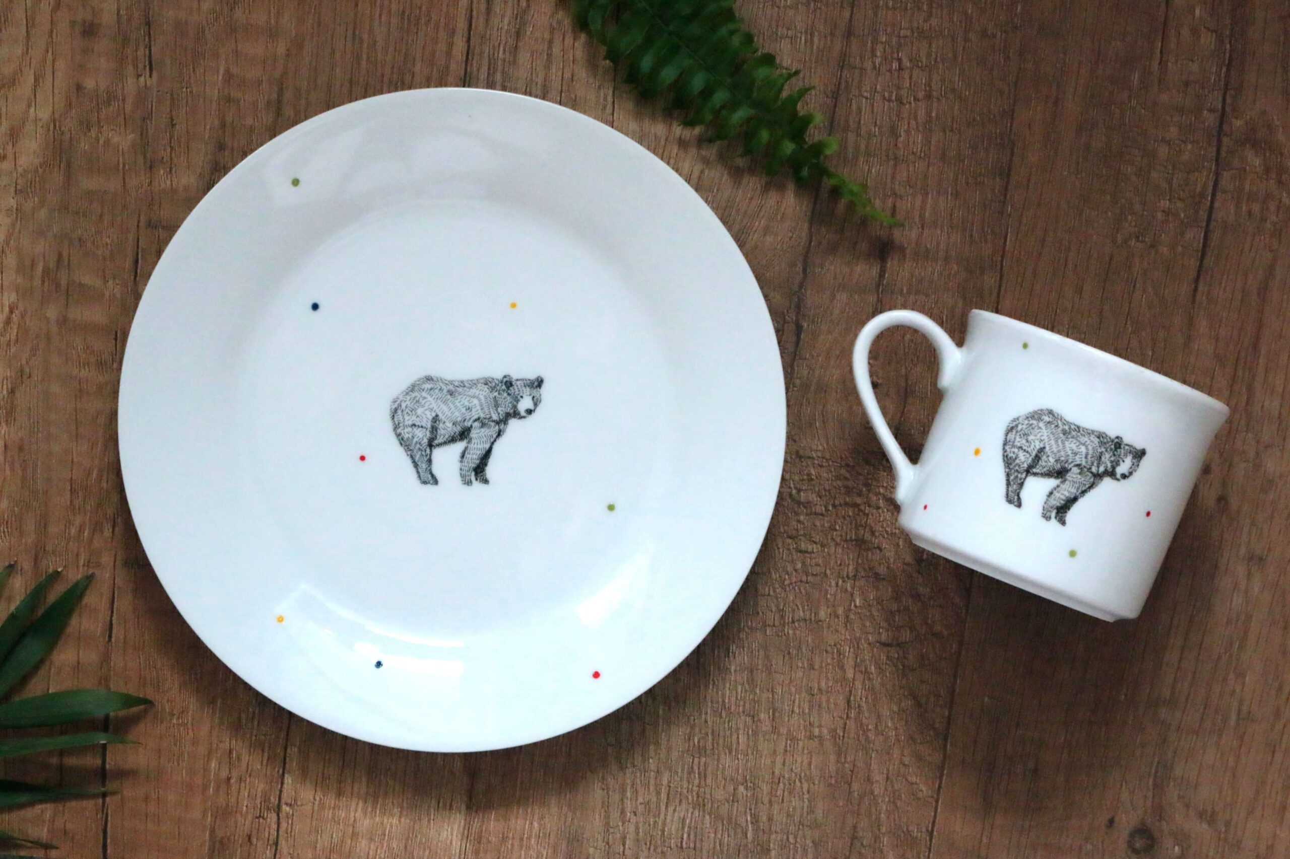 zestaw talerzyk + kubek dla dziecka Misio