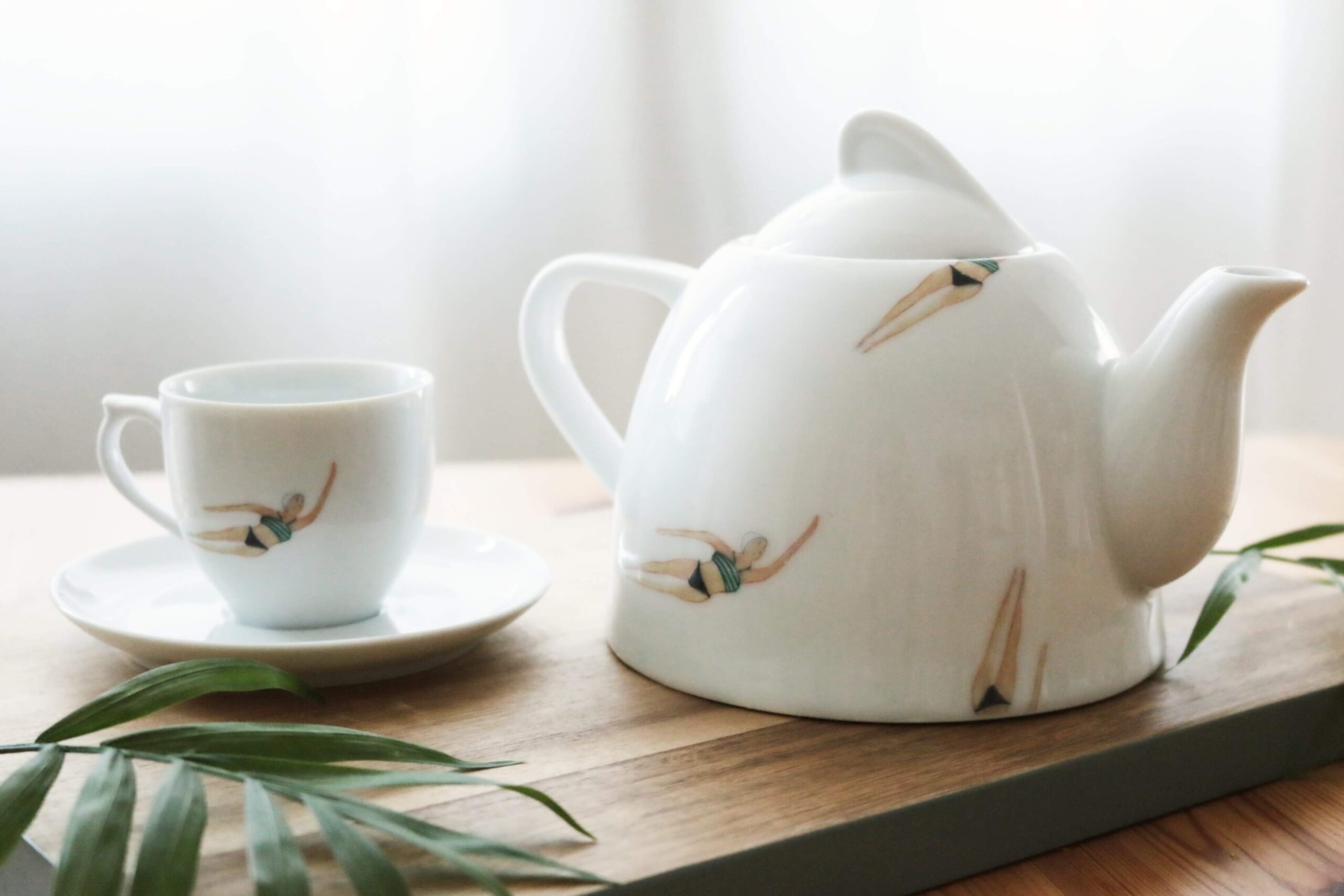 Zestaw czajniczek i filiżanka SWIMMERS