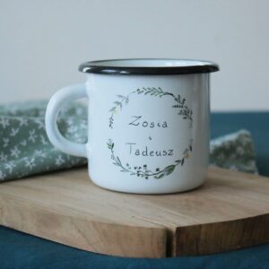 Kubek emaliowany z Twoim napisem