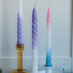 Zestaw 4 świec tęczowych