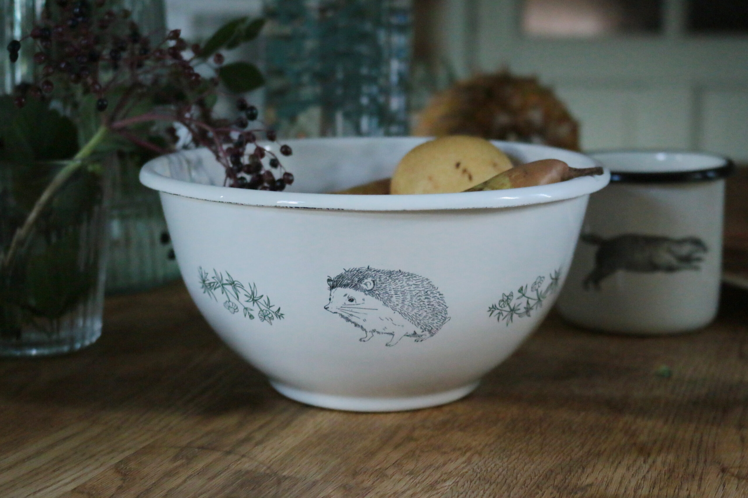 Duża emaliowana misa Ozime