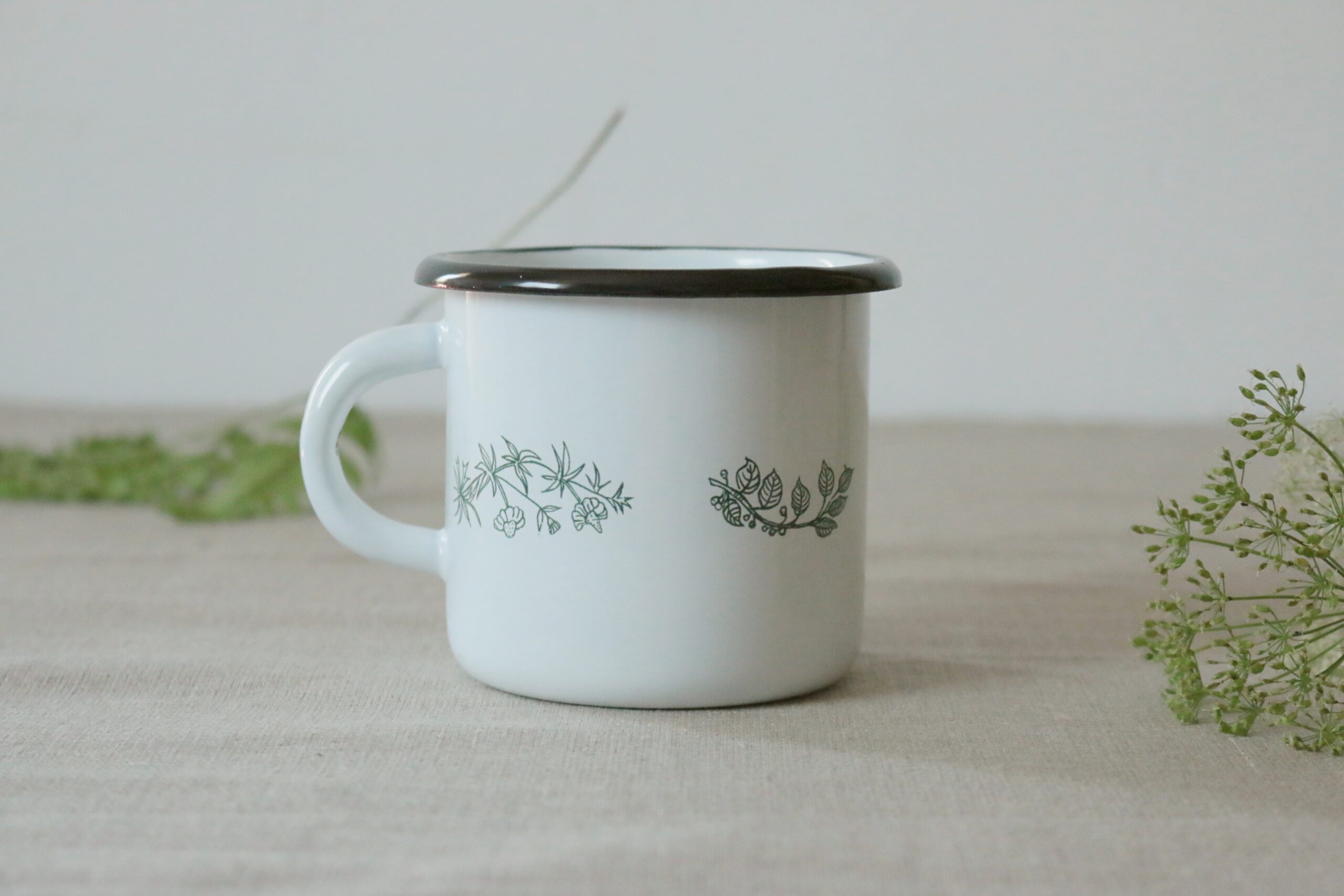 Kubek emaliowany Ozime liście