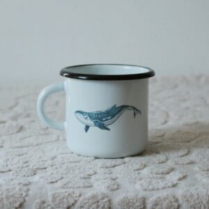 kubek emaliowany Wieloryb