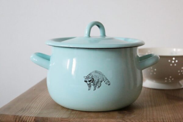 Gar emaliowany Raccoon Aqua