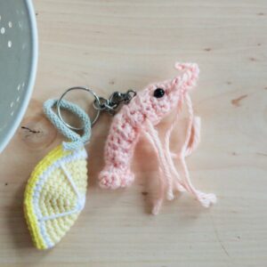 Krewetka z cytrynką brelok