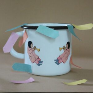 Kubek emaliowany Sielanka